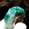 NHẪN NGỌC CHẠM CỬU LONG KHUNG VÀNG 18K