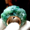 NHẪN NGỌC CHẠM CỬU LONG KHUNG VÀNG 18K